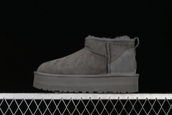 UGG Classic Ultra Mini Platform 3CM Wool Blend Mini Short Boots - 1135092