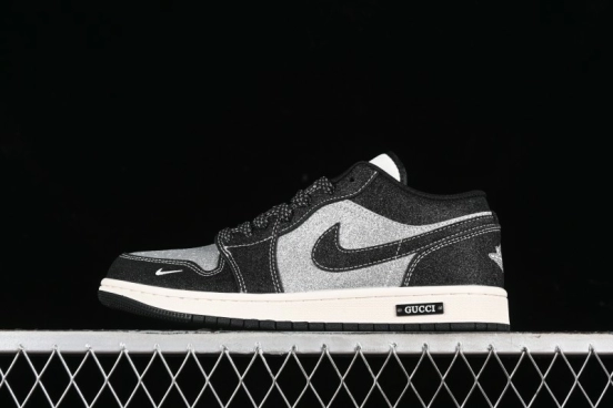 Nike Air Jordan 1 Low Retro Basketball Shoes Custom Starry Sky Design - SJ9950-012