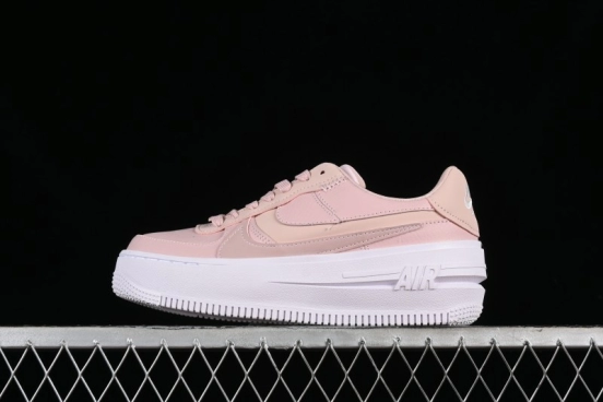 Nike Air Force 1 PLT Low-Top Casual Sneakers with Speed-Inspired Swoosh Design - DJ9946-602
