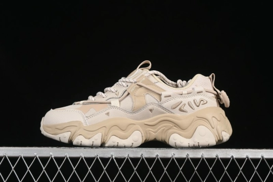 Fila Heritage Fluid Cat Paw 5.0 Retro Dad Shoes with Lace-Up Design - F12M412105FOS
