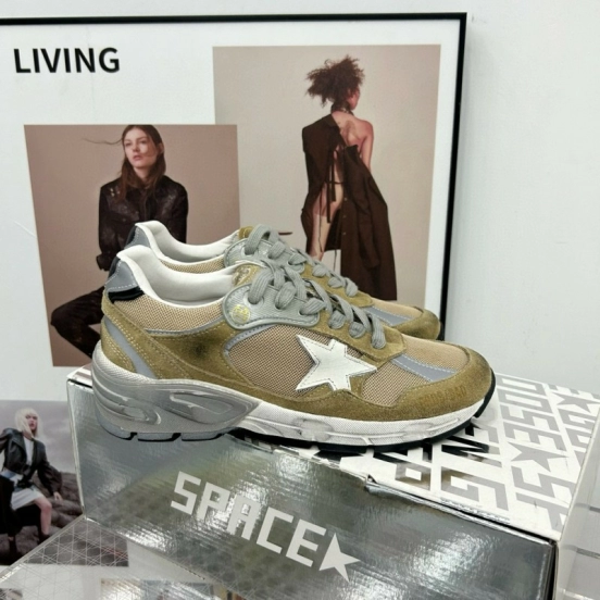 2024 Unisex GGDB Green Grey White Suede Mesh Sneakers