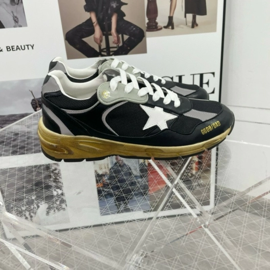 2024 Unisex GGDB Black White Grey Mesh Leather Sneakers