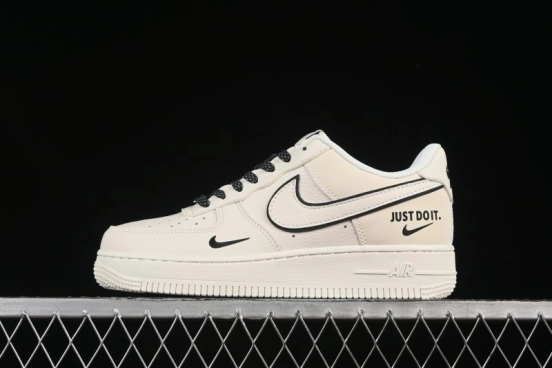 Nike Air Force 1 '07 Low Just Do It Gray Blue Denim Casual Sneakers - CS5288-012