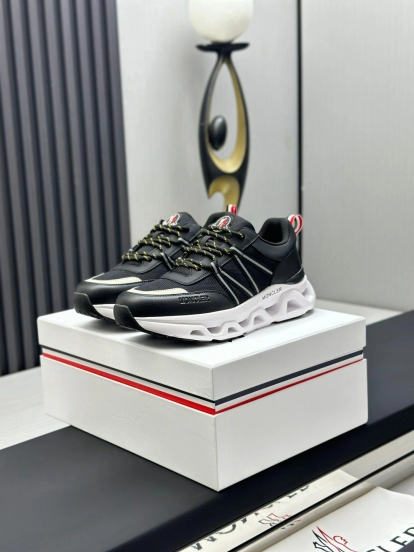 2025 Unisex Moncler Black Cordura Goretex Rubber Trailgrip GTX Trail Running Shoes KFY00390