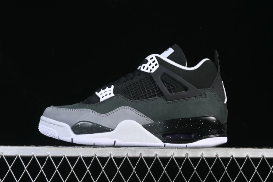 Nike Air Jordan 4 Retro Basketball Shoes with Fear Pack Design - FQ8138-002