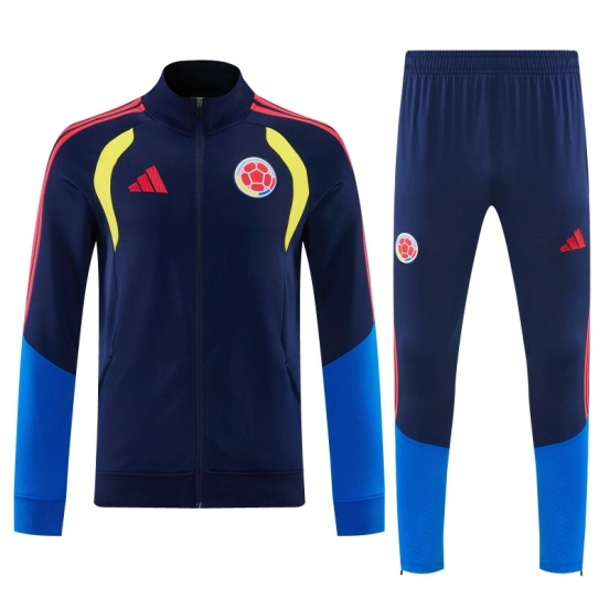 26/27  Colombia Navy Blue Full Zipper Jacket Tracksuit  + Long Pants