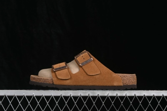 Birkenstock Arizona Soft Footbed Sandals with Sheepskin Lining and Cork-Latex Sole - 1009526