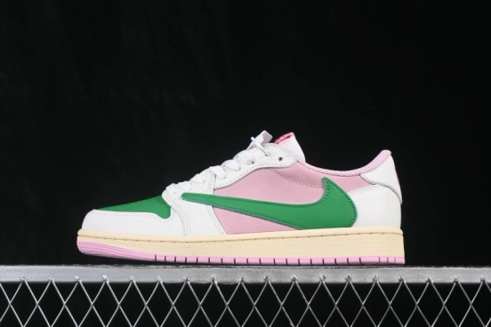 Nike Travis Scott x Air Jordan 1 Low OG AJ1 Collaboration Reverse Swoosh Sneakers - IQ7605-065