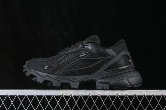 Louis Vuitton Tatic Runner Retro Running Style Thick Sole Dad Shoes - GREY