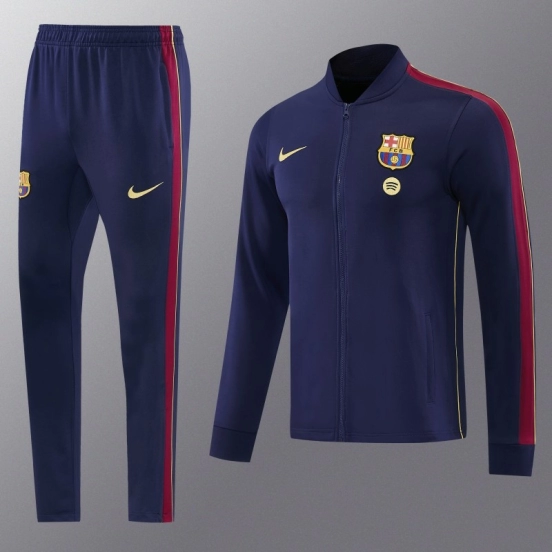 26/27  Barcelona Royal Blue Full Zipper Jacket Tracksuit + Long Pants