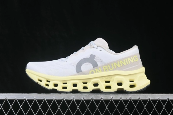 On Cloudmonster 3 Comfort Anti-Slip Durable Cushioned Running Shoes - 3MG10053078 Ivory Limelight