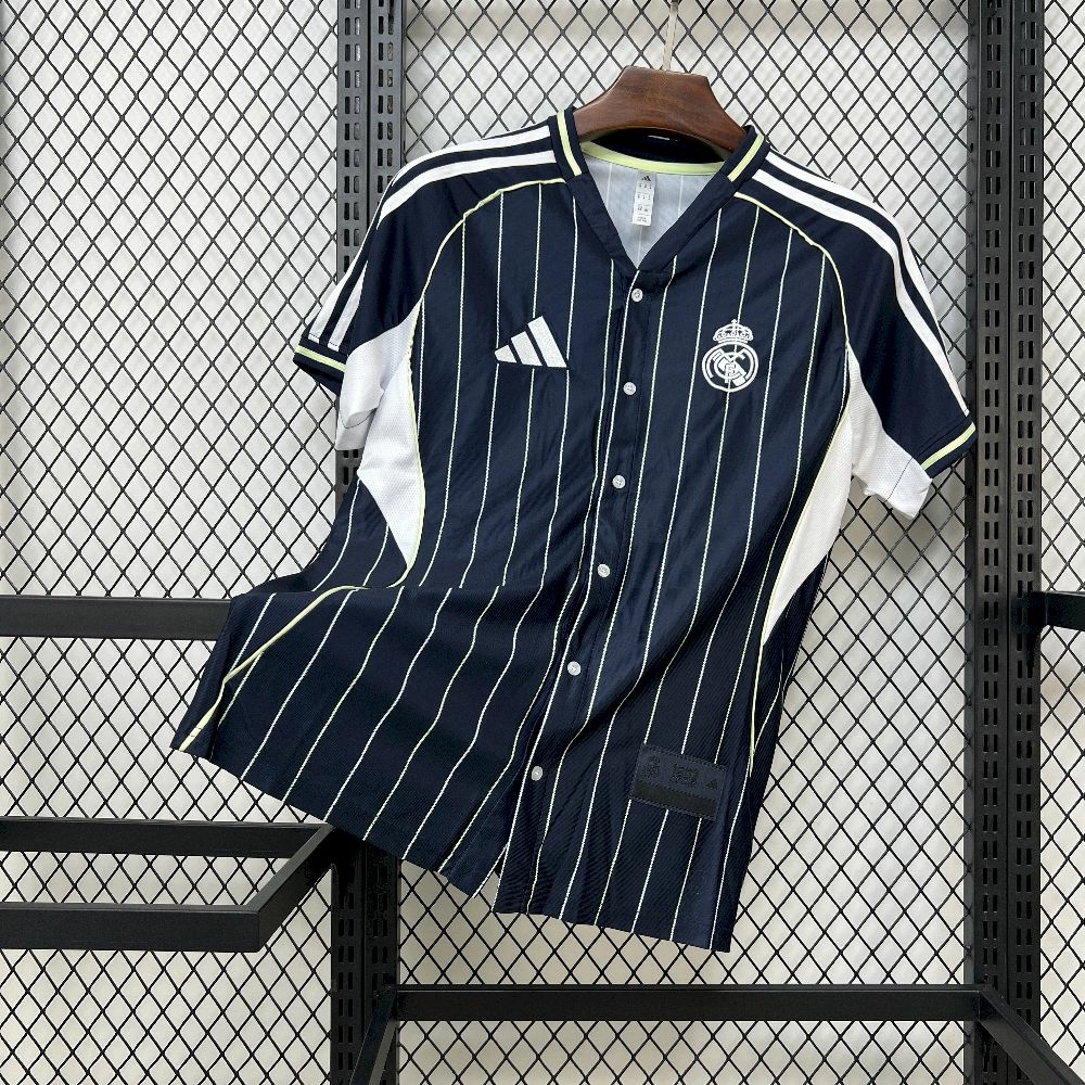 25/26 Real Madrid US Pack Black Baseball Jersey