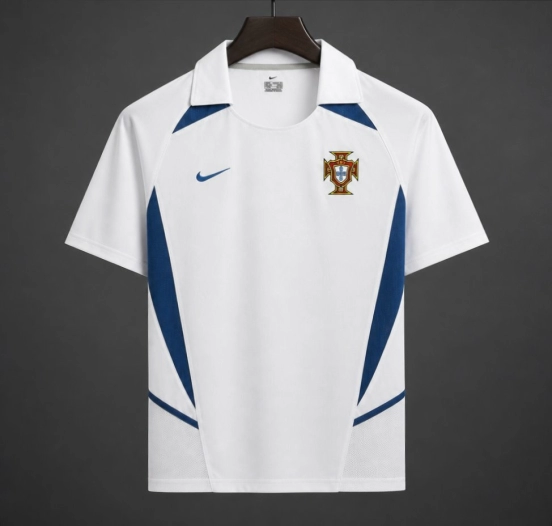 Retro 2002 Portugal Away White Jersey