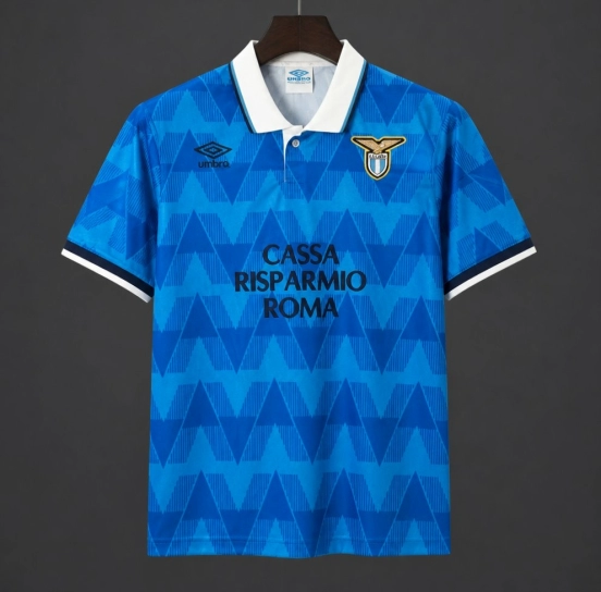 Retro 89/90 Lazio Home Blue Jersey