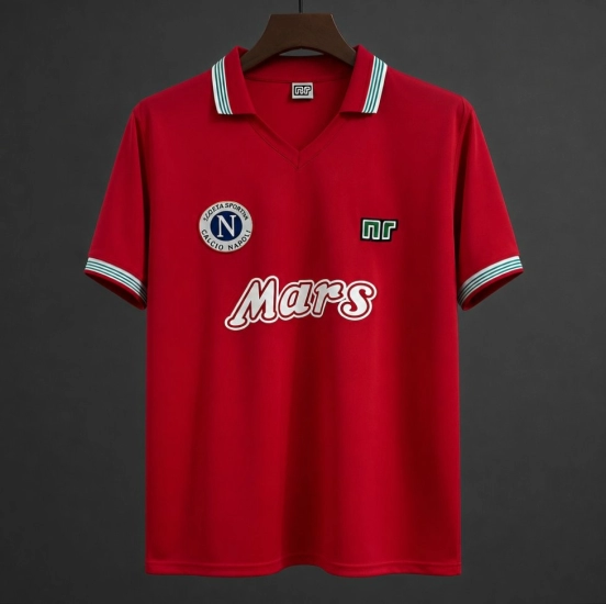 Retro 88/89 Napoli Third Red Jersey