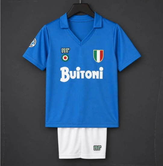 Retro Kids 87/88 Napoli Home Jersey