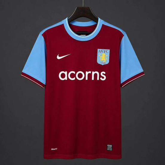 Retro 08/09  Aston Villa Claret & Sky Blue Home Jersey
