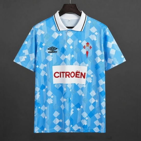 Retro 95/96 Celta de Vigo Light Blue with Diamond Pattern Home Jersey