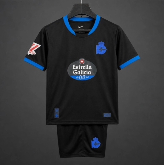 26/27 KIDS Deportivo La Coruna Away Black Jersey