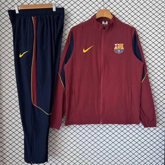 26/27 Barcelona Burgundy & Navy Training Tracksuit