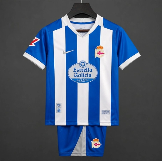 26/27 KIDS Deportivo La Coruna Home Jersey