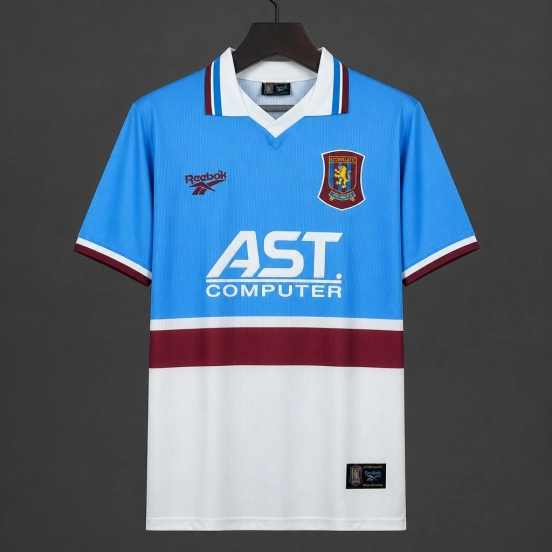Retro 96/97  Aston Villa Sky Blue & White Away Jersey