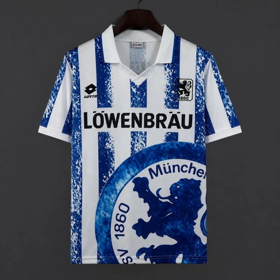1993/94 TSV 1860 Munich Home White & Blue Jersey