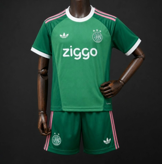 26/27 Kids Ajax Green Goalkeeper Jersey Kit