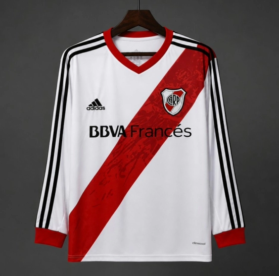 13/14 Retro Long Sleeve River Plate Home Jersey
