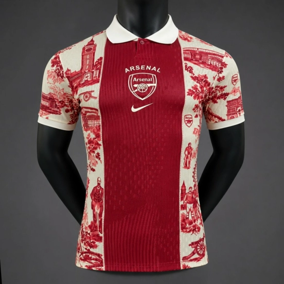 Player Version Arsenal x Christian Dior Polo Red Jersey