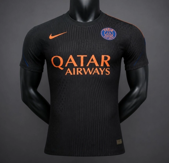 Player Version 26/27 PSG/Paris Saint-Germain Training Black/Orange Jersey