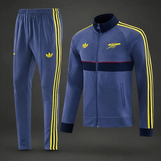 26/27 Arsenal Blue/Black Full Zipper Jacket + Long Pants