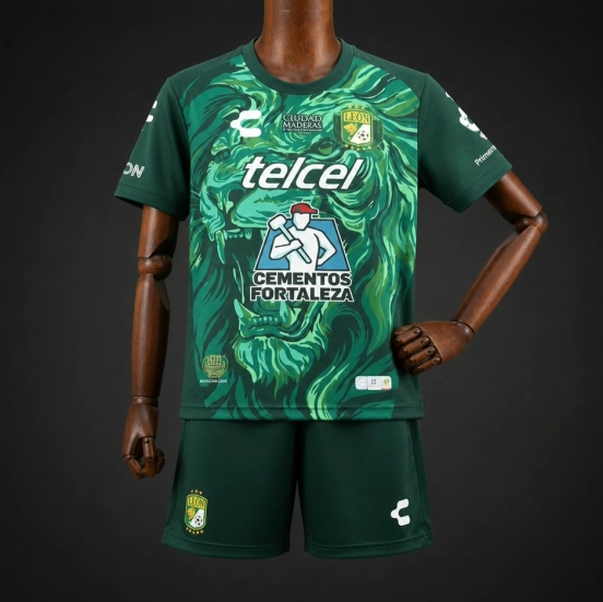 26/27 Kids Club Leon Home Green Jersey