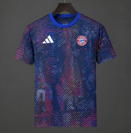 26/27 Bayern Munich Multi-Color Neon Wave Print Pre-Match Training Jersey