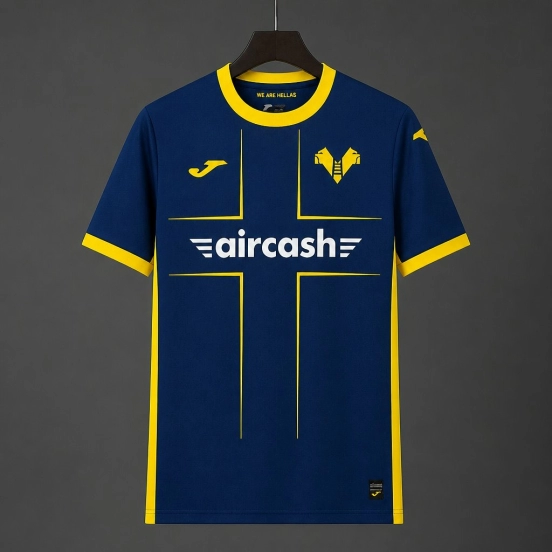 26/27 Hellas Verona Home Blue Yellow Jersey