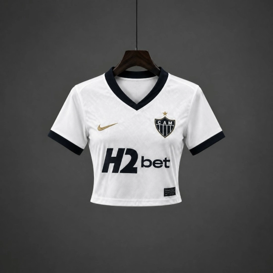 26/27 Women Atletico Mineiro Away White Crop Jersey