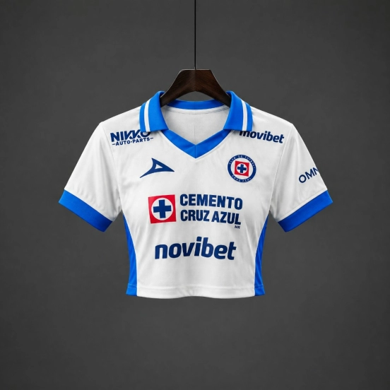 26/27 Women Cruz Azul Away White Crop Jersey