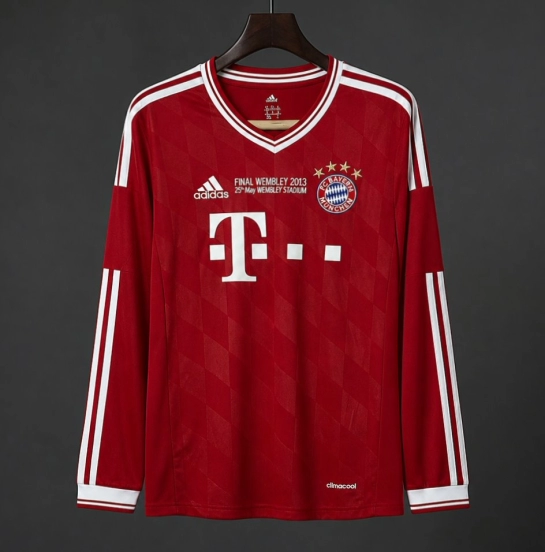 Retro 13 14 Bayern Munich Home Champion Long Sleeve Jersey
