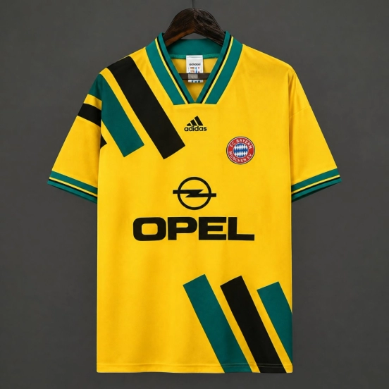 Retro 1993-95 Bayern Munich Away Yellow Jersey