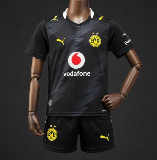 26/27 Kids BVB Dortmund Away Black Jersey