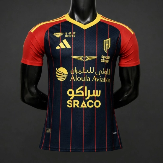 Player Version 26/27  Al-Qadsiah Third Navy Red Jersey